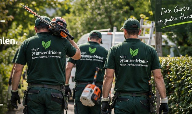 Team von Mein Pflanzenfriseur bei der Gartenarbeit